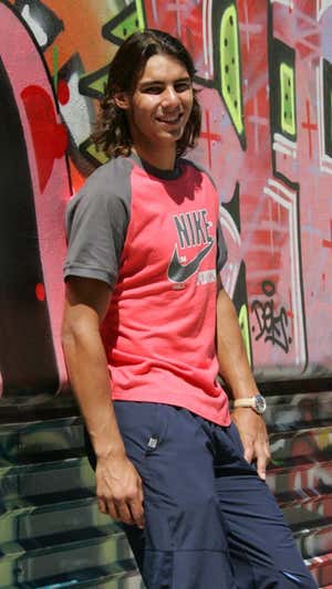 Nadal durante la sesión de fotos el día previo a la final.  AFP PHOTO JACK GUEZ