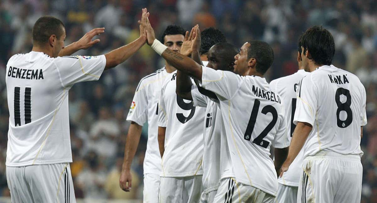 El Real Madrid en un partido./EFE