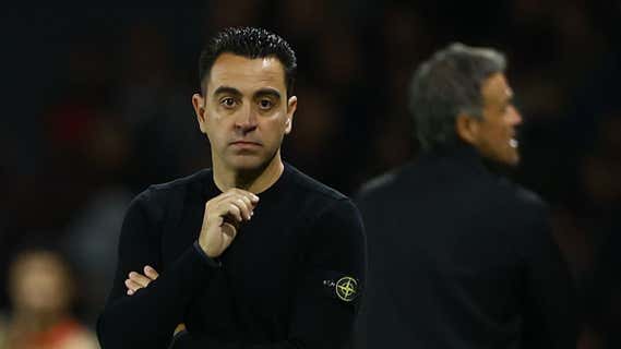 Xavi durante el partido. /GETTY
