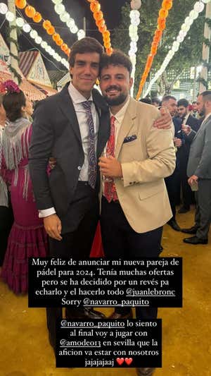 Publicación de Juan Lebrón en su cuenta de Instagram. RRSS