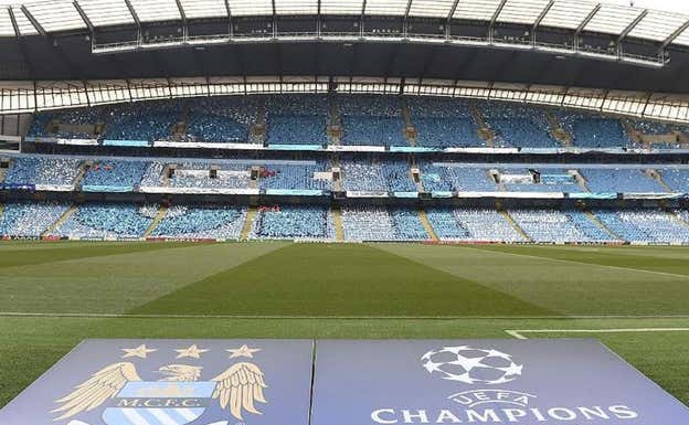 Mosaico que preparó el City en la eliminatoria de 2016 contra el Real Madrid. EFE