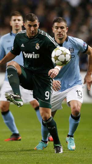 Benzema, contra el City.