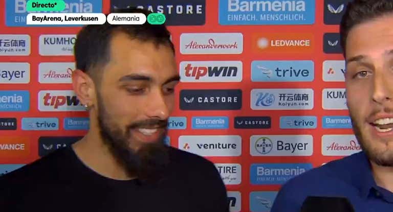 Borja Iglesias, en un momento de la entrevista.