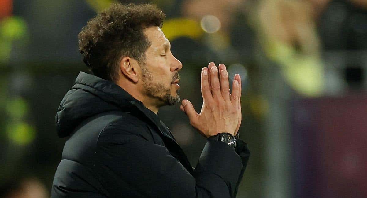 Simeone, en una acción./Odd ANDERSEN / AFP