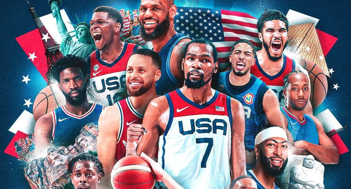 Cartel con el que Estados Unidos ha anunciado su Dream Team./USA Basketball