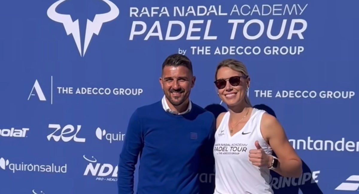 Maribel Nadal junto a David Villa en la presentación del circuito.