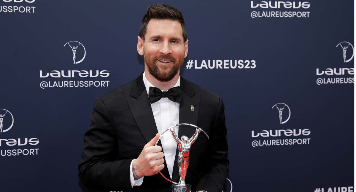 Messi en la gala de premios del 2023.