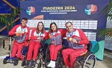 Iñigo Llopis, Nuria Marqués y el relevo mixto 4x50, campeones de Europa
