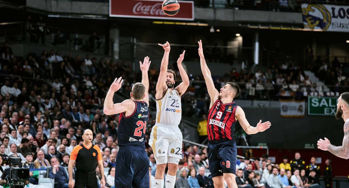 Sergio Llull se convierte en el rey de triples de Euroliga ante Baskonia.