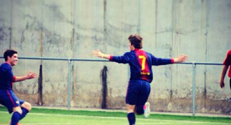 Sergi Canós en su etapa en el FC Barcelona.