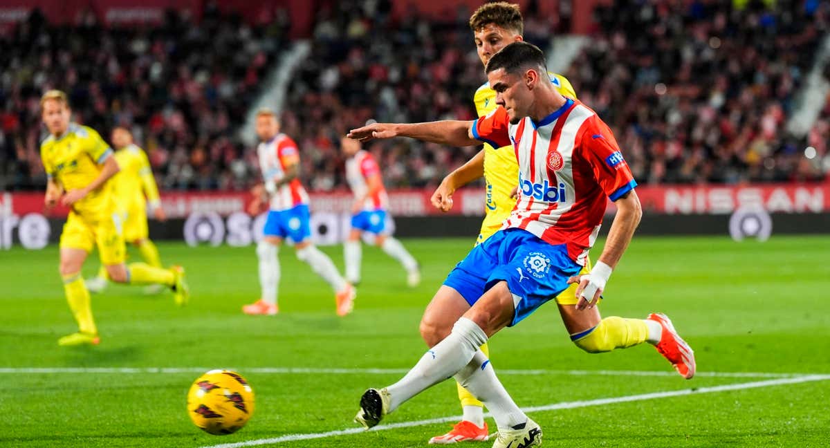 Miguel Gutiérrez, durante el partido ante el Cádiz.