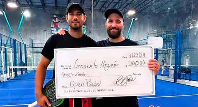 La nueva vida de Higuaín en Miami ganando torneos de pádel
