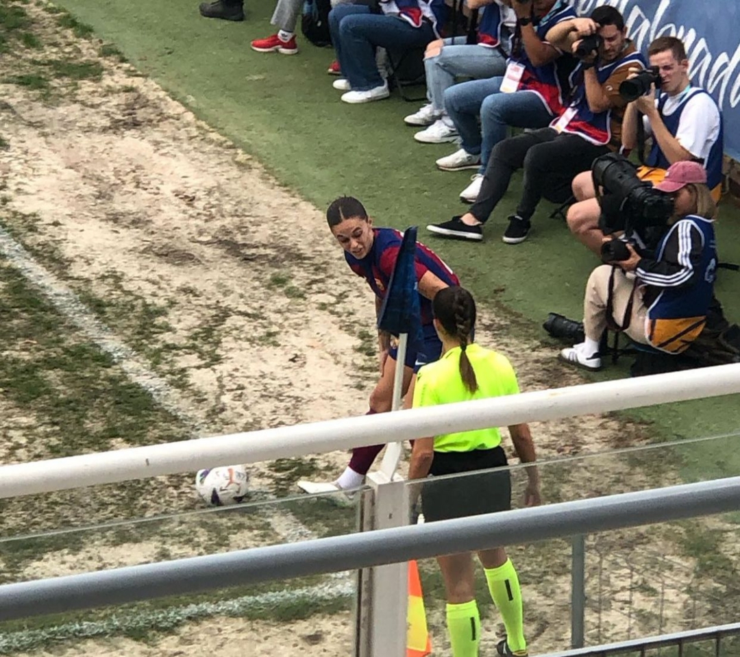 Mapi León durante el partido ante el Madrid CFF