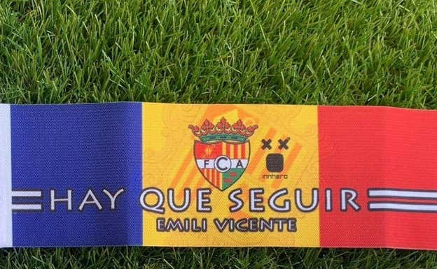 Brazalete de capitán del Andorra en la temporada 2018-19.  FC ANDORRA