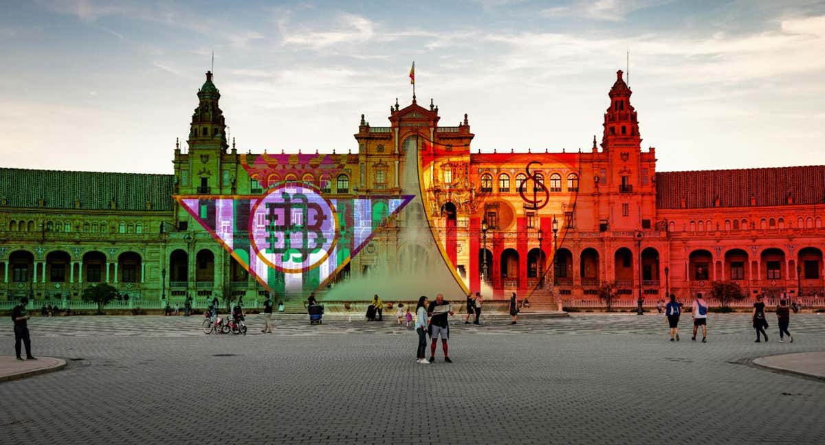 Fotomontaje de la Plaza de España de Sevilla. /RELEVO / SERGIO CERQUEIRA