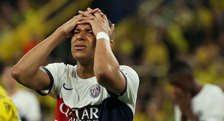 Mbappé jugó un mal partido en Alemania.