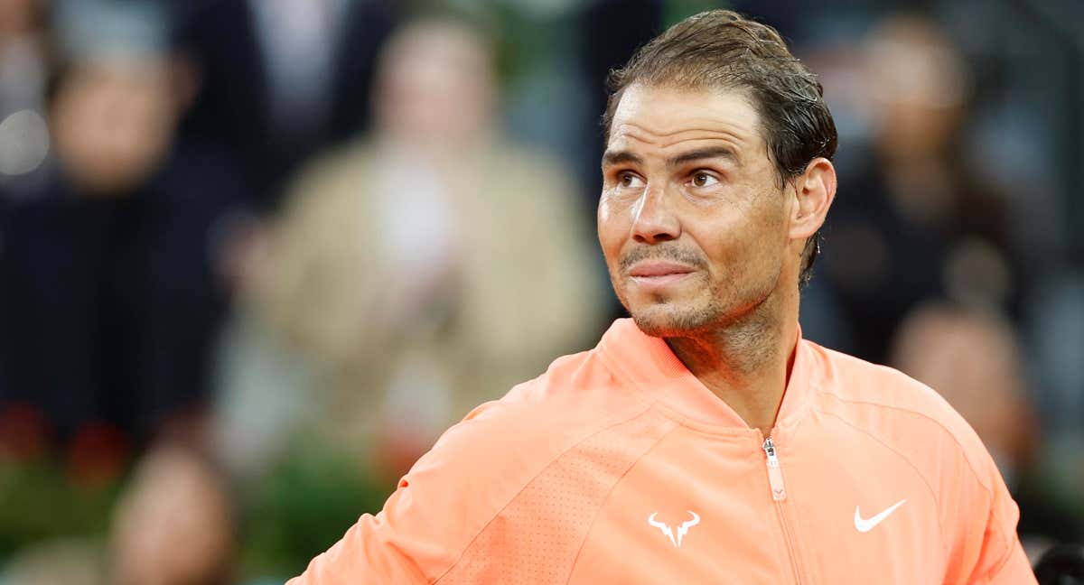 Rafa Nadal, durante el homenaje tras su partido frente a Jiri Lehecka./EFE/Chema Moya