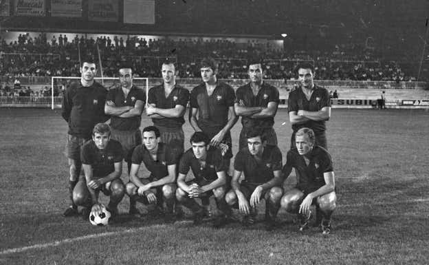 Once del FC Barcelona en el día del estreno de Montilivi.  Ajuntament de Girona. CRDI (Salvador Crescenti Miró)
