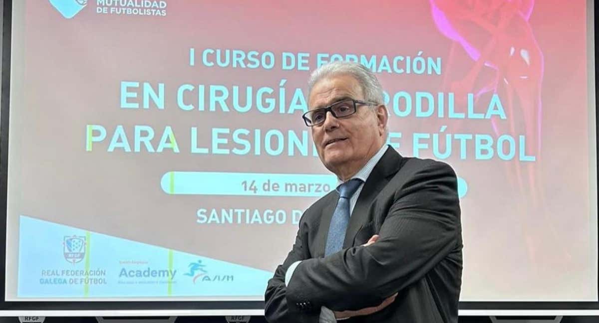 Ramon Cugat durante un congreso sobre medicina deportiva en Galicia