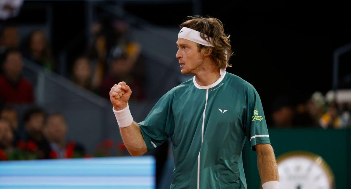 Andrey Rublev, verdugo de Alcaraz, es el principal favorito para ganar el Mutua Madrid Open.