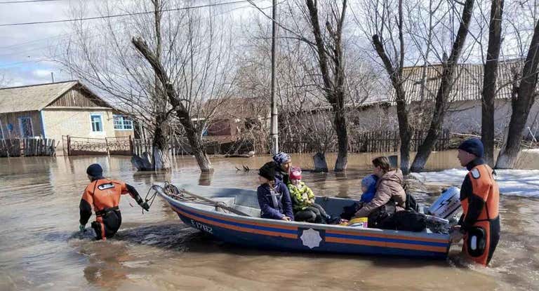 Las inundaciones de Kazajistán.