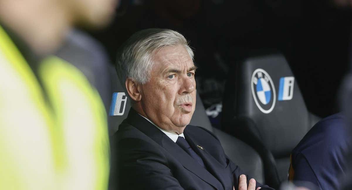 Ancelotti, ante el Cádiz./EFE