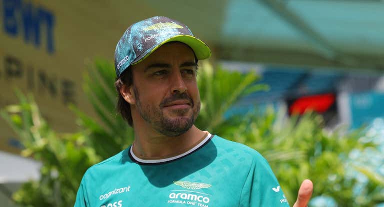 Fernando Alonso, durante el GP de Miami.