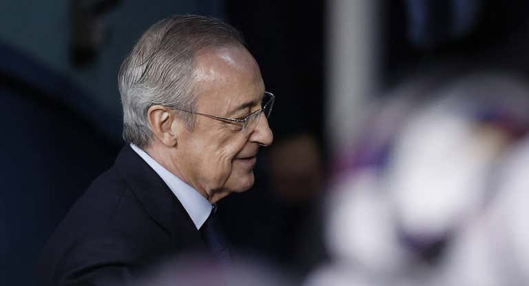 Florentino Pérez, antes del Real Madrid-Cádiz del pasado sábado.