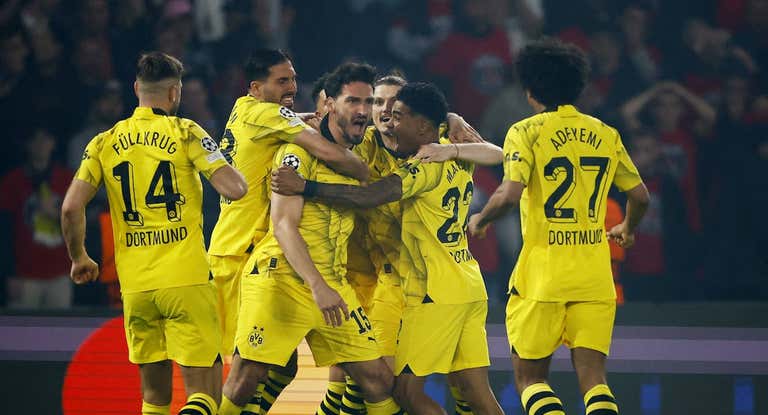 Mats Hummels, autor del gol del Borussia Dortmund.