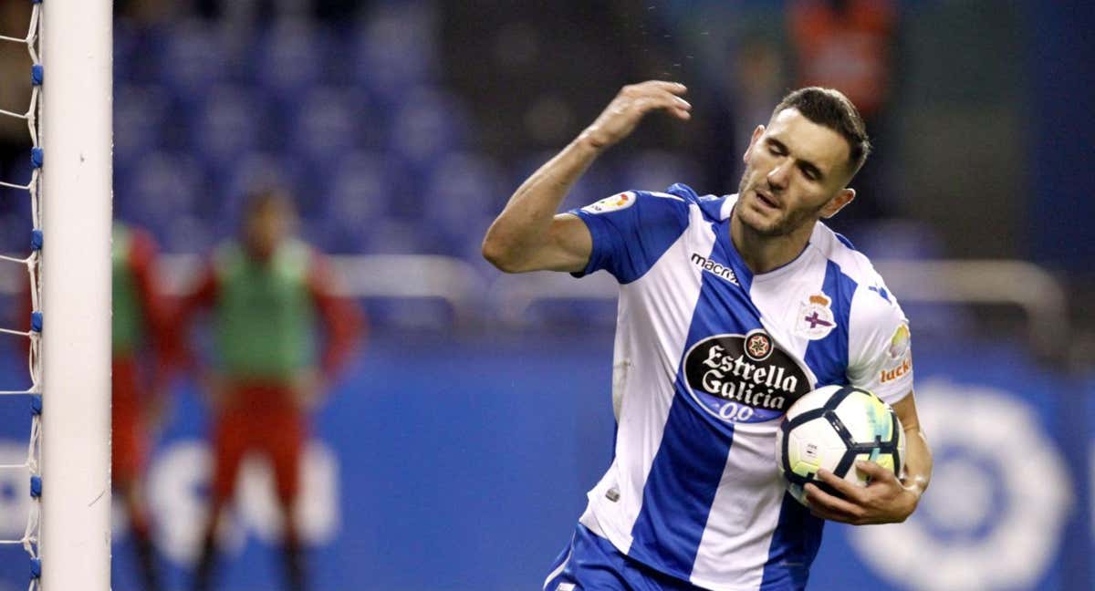 Lucas Pérez con el Deportivo./EFE