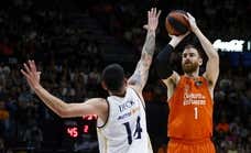 El vendaval triplista de Valencia Basket arrebata el liderato al Real Madrid y se lo entrega a Unicaja