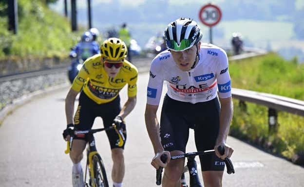 Vingegaard y Pogacar, durante el Tour de 2023. Getty