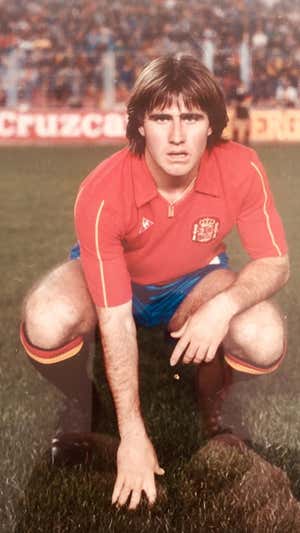 Nando Martínez, con la selección.
