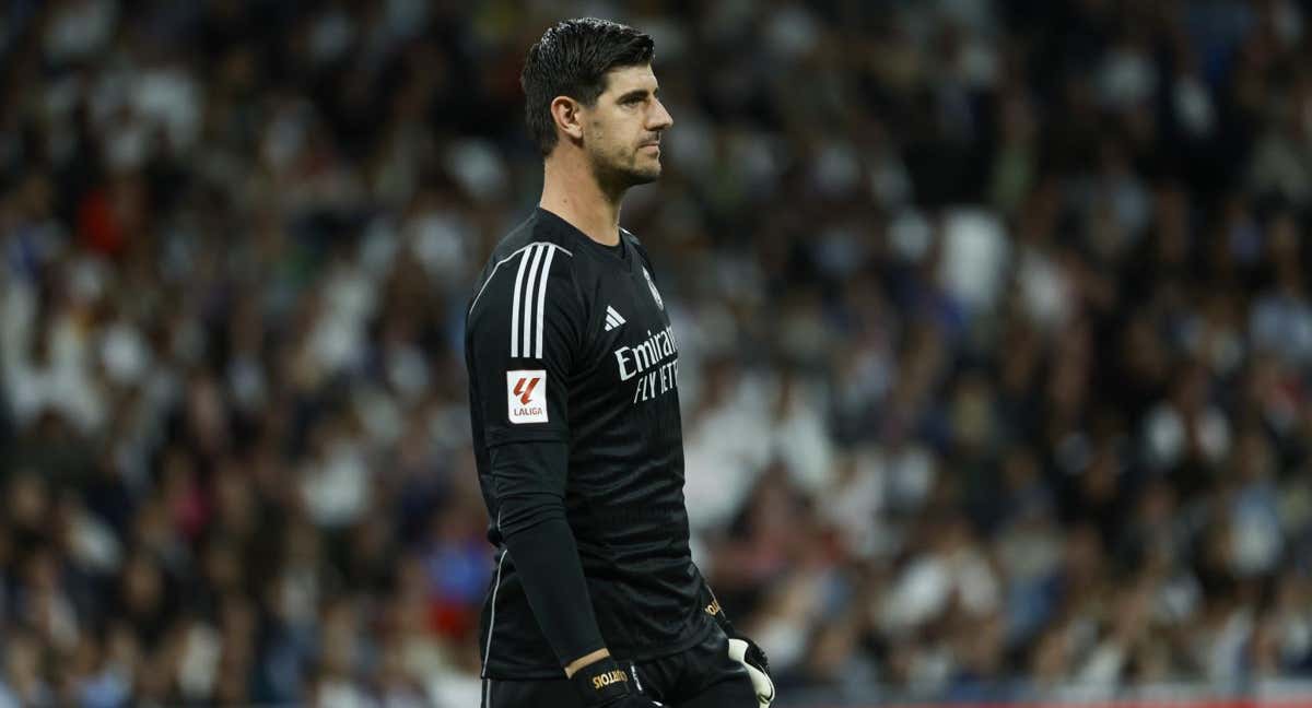 Courtois, durante el Madrid-Alavés.