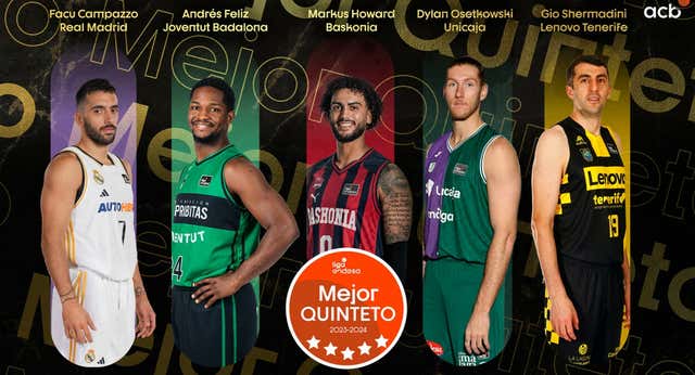 Campazzo, Howard, Osetkowski, Feliz y Shermadini, mejor quinteto de la ACB 2023-24