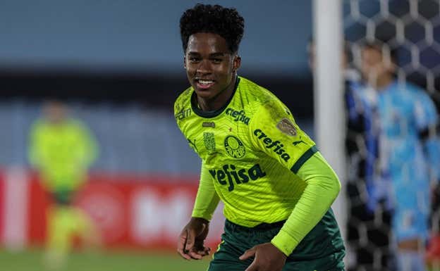 Endrick, durante un partido de Palmeiras. EFE