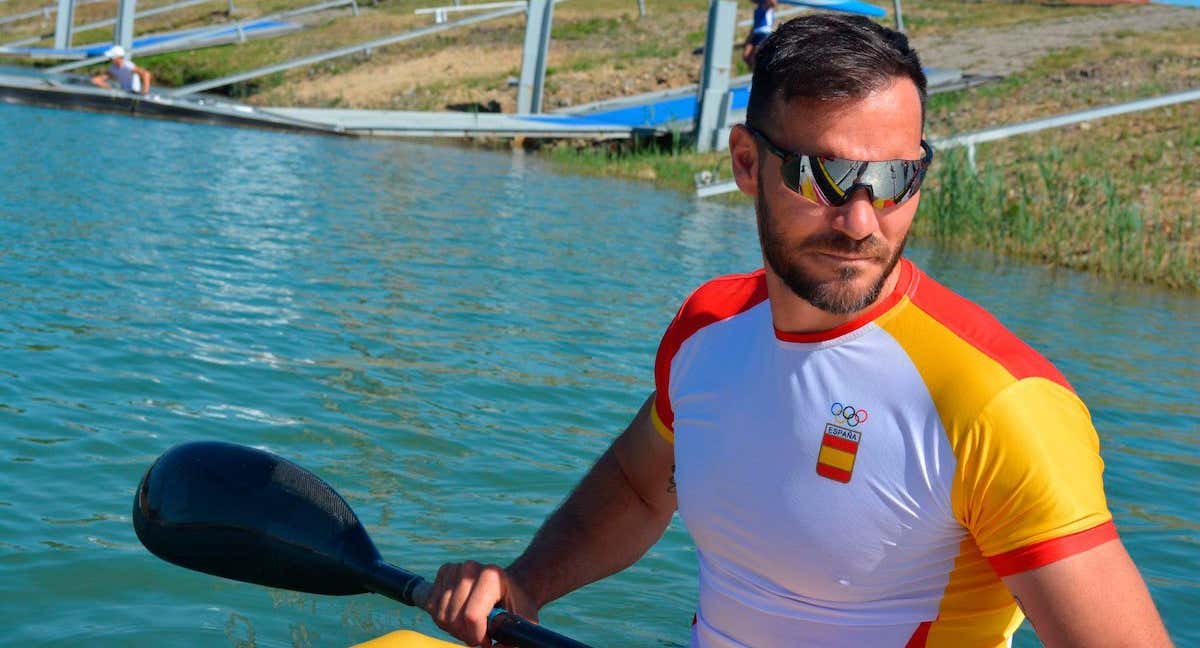 Saúl Craviotto durante un entrenamiento.