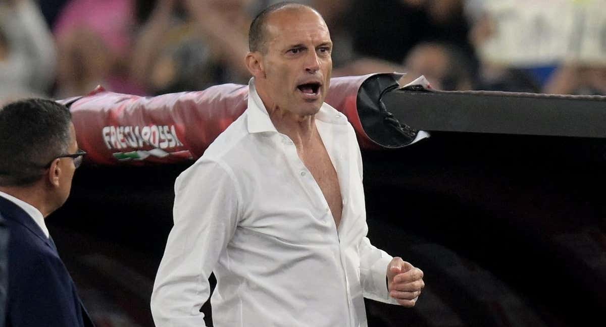 Allegri, en la final de la Coppa ante el Atalanta.