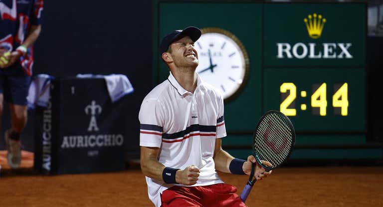 Jarry celebra su triunfo ante Tommy Paul en las semifinales de Roma.