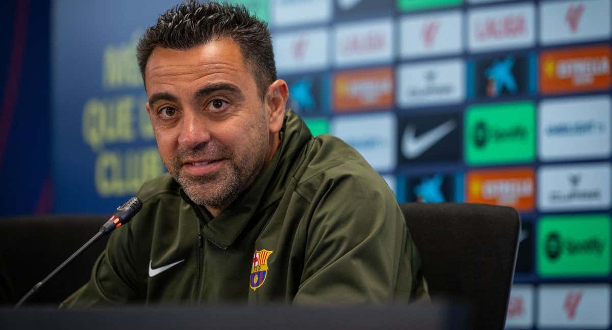 Xavi Hernández, en conferencia de prensa. /FCB