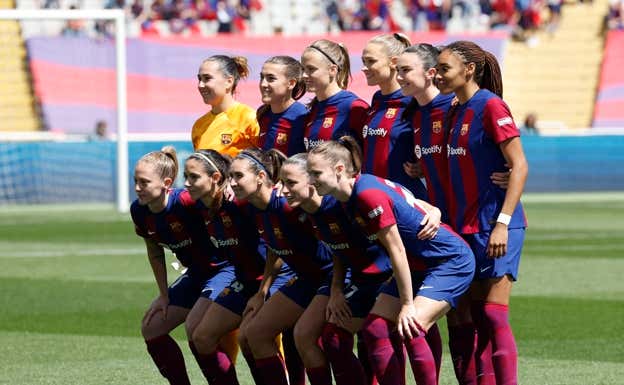 Las once elegidas en la ida de la semifinal contra el Chelsea.  REUTERS