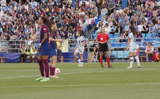 María Eugenia durante el partido.  RFEF