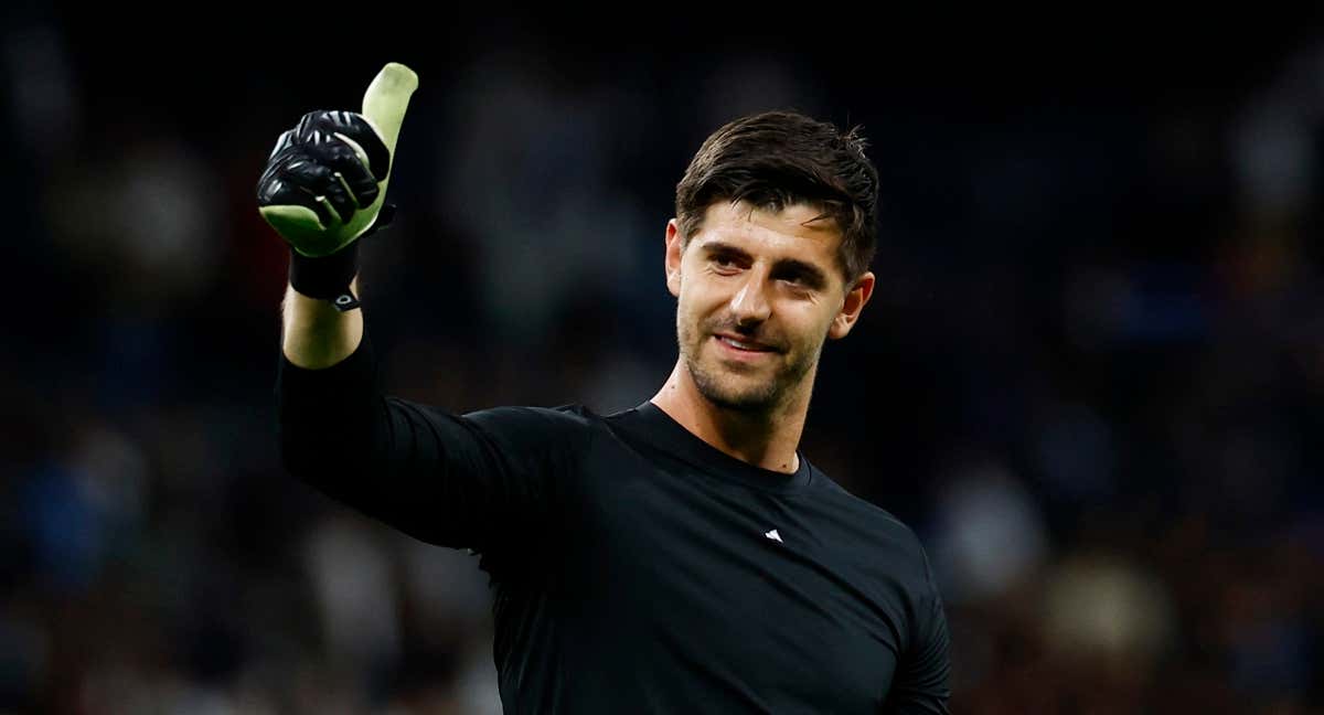 Thibaut Courtois, tras ganar el partido contra el Alavés.  /EFE