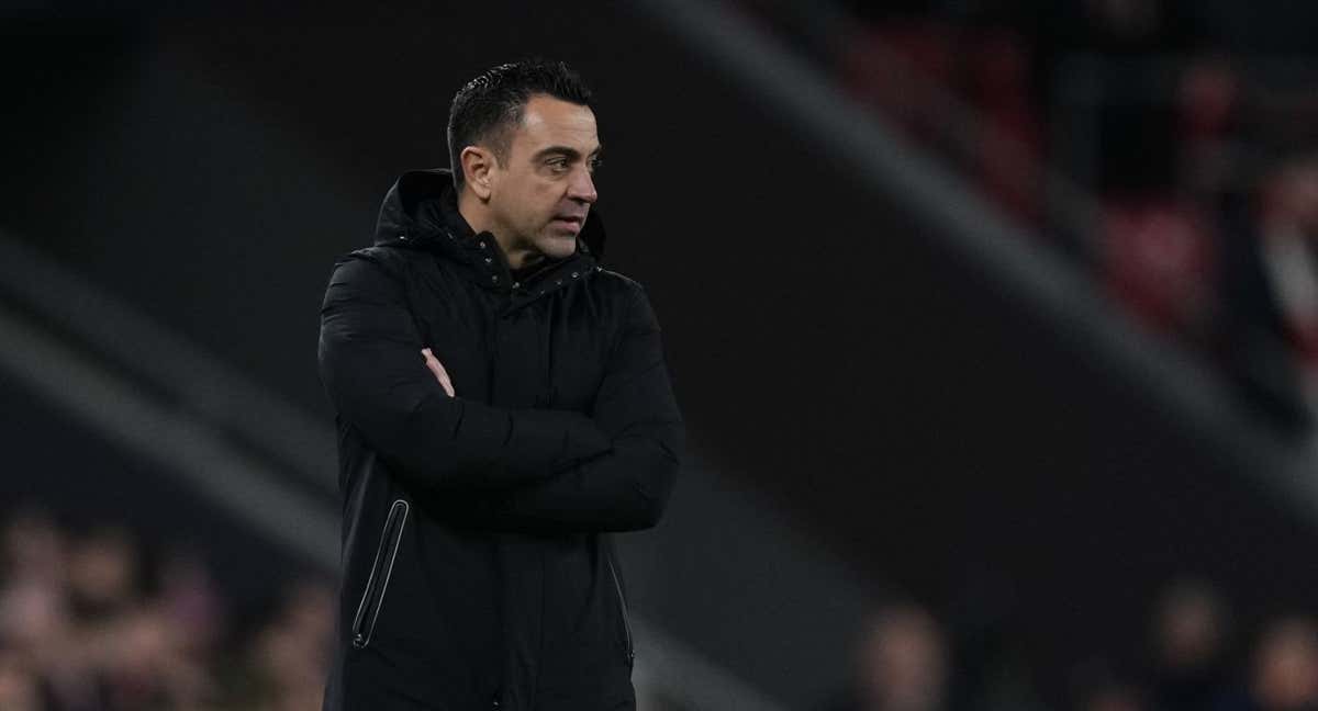 Xavi, en un Athletic-Barça./AFP