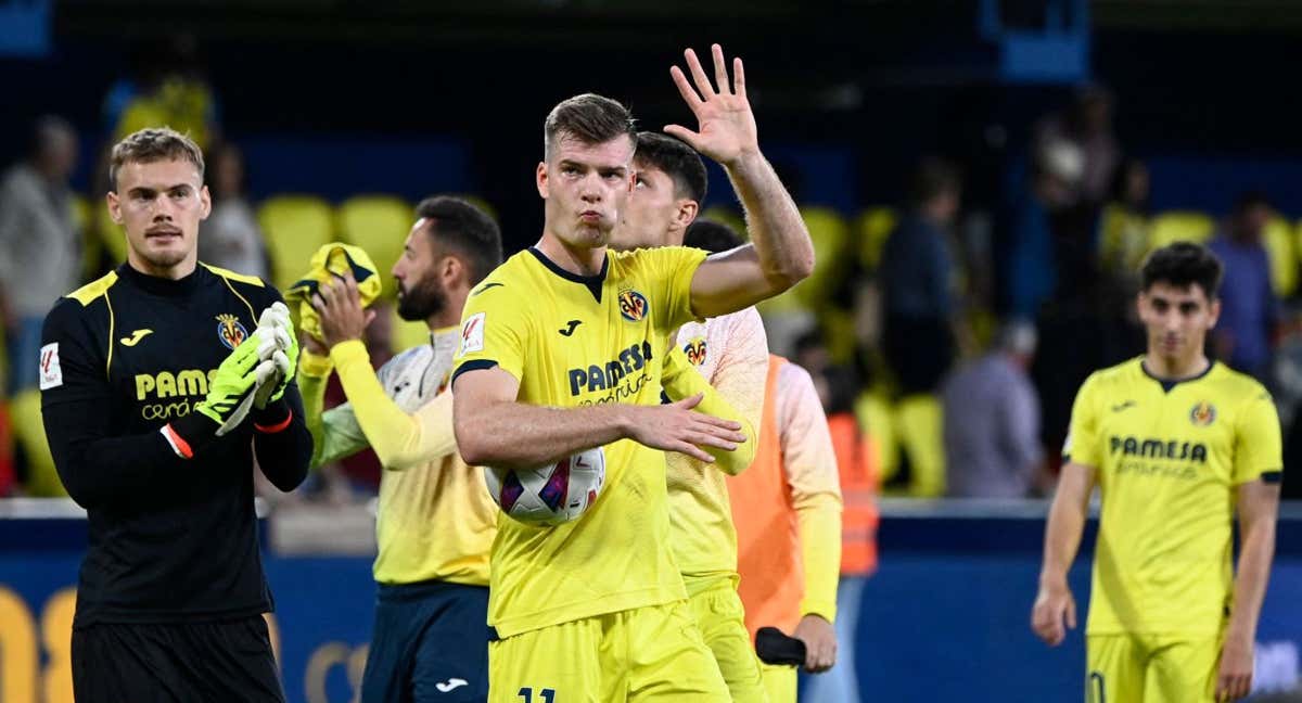 Alexander Sørloth en el Villarreal - Real Madrid de LaLiga./JOSE JORDAN / AFP