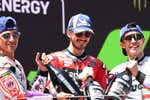 Al son de los tres tenores: victoria de Pecco Bagnaia, redención de Jorge Martín y remontada de Marc Márquez