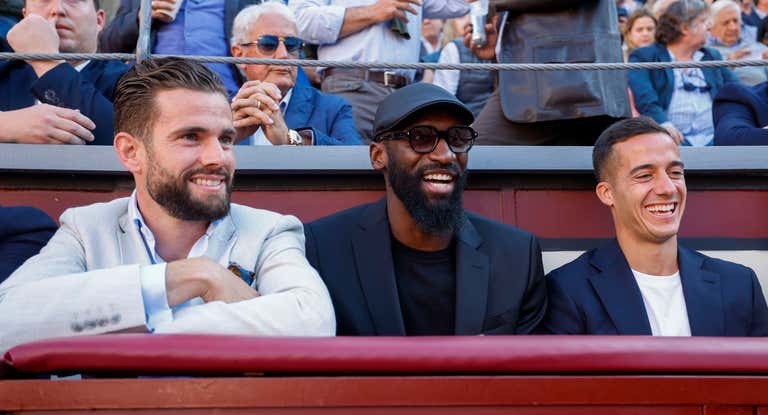 Nacho, Rüdiger y Lucas Vázquez, en Las Ventas.