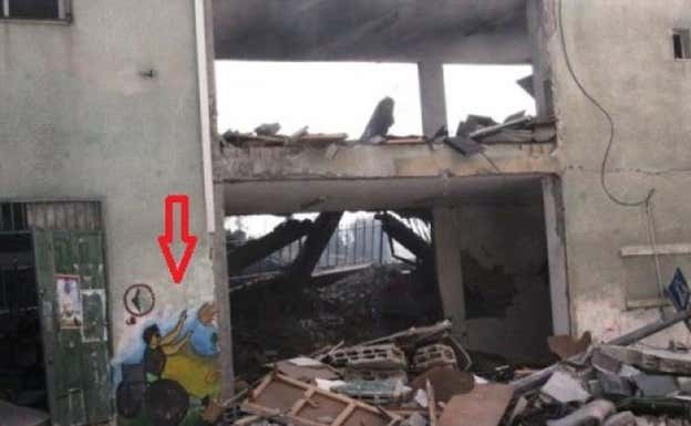 En la web del CPI se encuentra esta foto de la sede bombardeada del Comité Paralímpico Palestino.  CPI