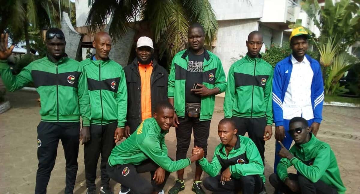 Imagen de un combinado de ciclistas de Guinea-Bissau.