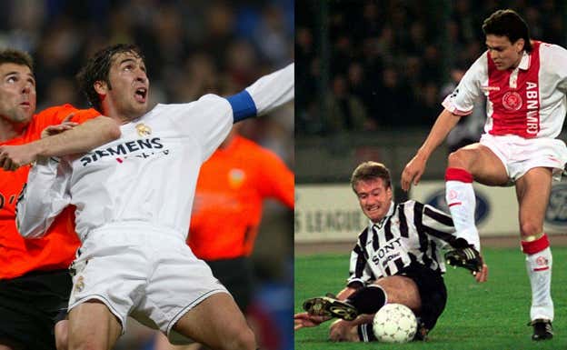 Camisetas del Real Madrid y Ajax retro.  MONTAJE